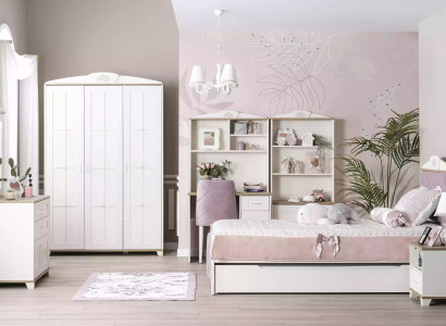 Childrens room Complete Chesterfield Children's Furniture Bed Wood Pink Set 8 pieces